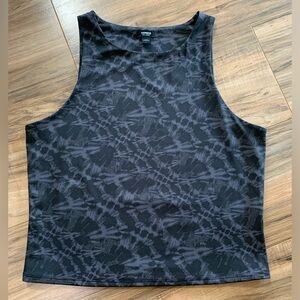 Express Body Contour Tank Large Nwot Black Gray Pattern